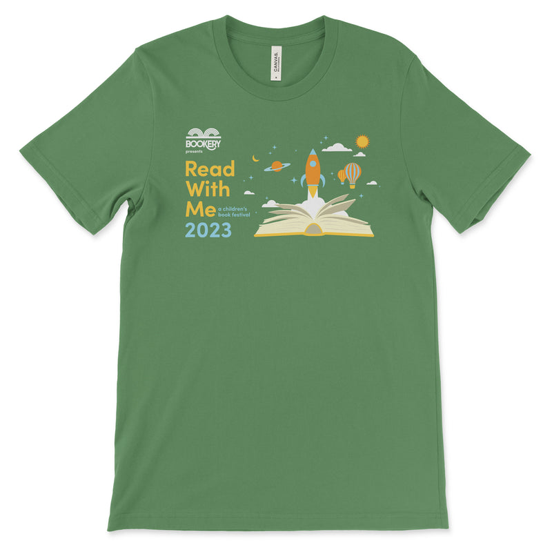 Read With Me - Adult Shirt - Leaf Green