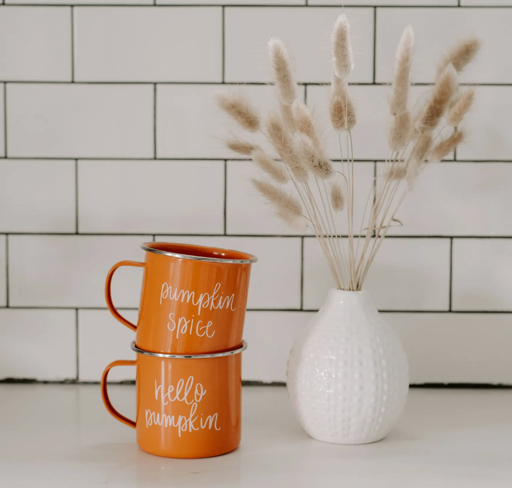 Hello Pumpkin Orange Campfire Coffee Mug